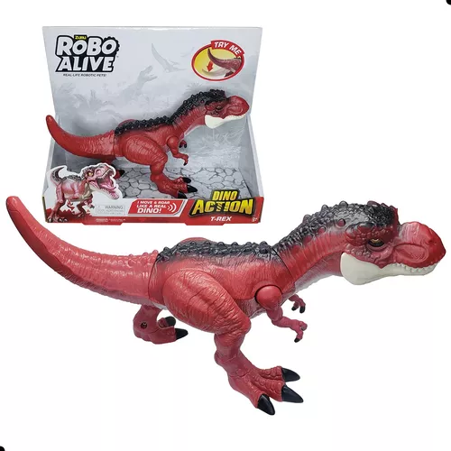 Figura com Movimento e Som - T-Rex Cinza - Robo Alive - Candide -  superlegalbrinquedos