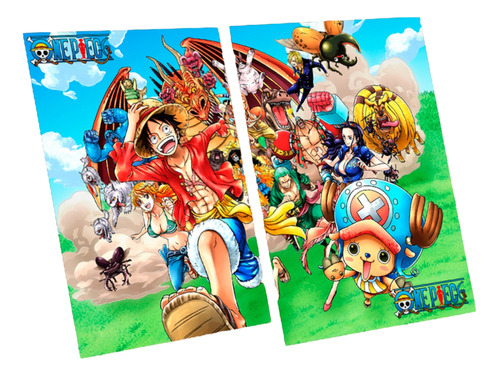 Poster Mural Hd  Full Color Combinado - One Piece