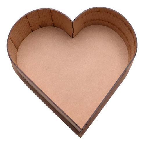 Imagem 2 de 6 de Caixa Coração Mdf Amor P 19,5x15x5cm Hot Pink