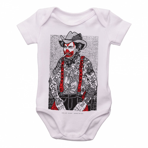 Bodie Body Infantil Roupa Bebe Pearl Jam Cowboy Palhaço Band