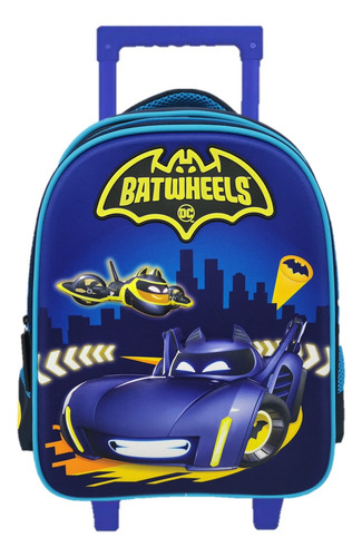 Mochila Batman Kinder Con Carro Vs3940 Color Azul Marino