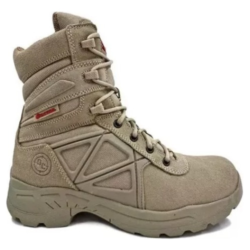 Bota Alta Militar Oc Tactica Hombre 7674 Piel Gamuza Arena