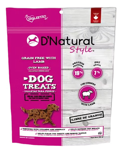 Snack De Perro Libre De Granos Cordero D'natural 400gr