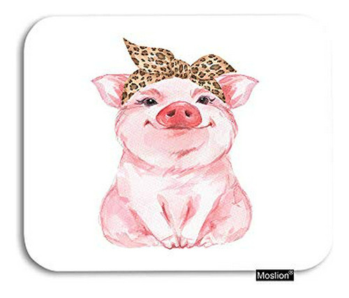 Moslion Alfombrilla De Ratón De Cerdo Con Diseño De Animales