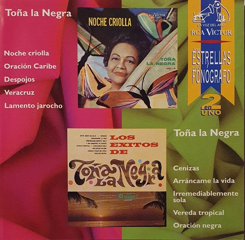 Cd Toña La Negra + Las Estrellas Del Fonografo + Exitos