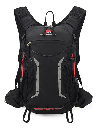 Mochila Sunrunner Running Beaster 25l Liviana Premium Color Negro Diseño De La Tela Liso