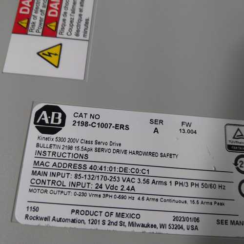 Allen-bradley 2198-c1007-ers Kinetix 5300 Novo