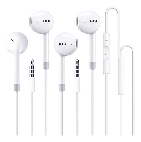 2 Pack Wired Earbuds/heads Wired/ears In-ear Heads With Mic.