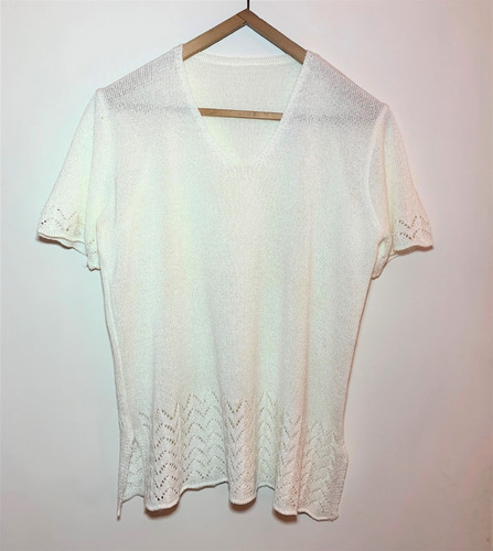 Remera De Hilo Blanco/ Talle M