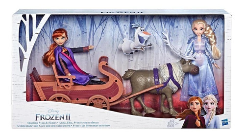 Frozen 2 Seven Y Las Hermanas Elsa Y Anna En Trineo Hasbro.