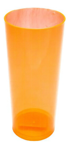 Kit 20 Copos Long Drink Acrílico Colorido Laranja Neon 330ml