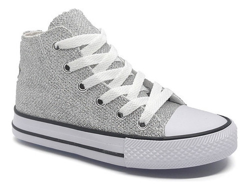 Zapatillas Botitas De Lona Niñas Con Brillos Niña Glitter