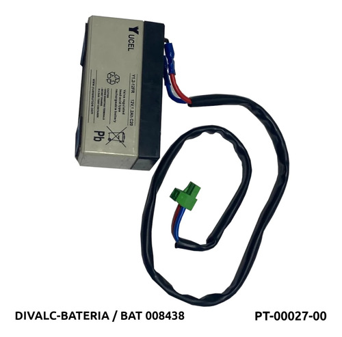 Batería D/respaldo D/acido D/plomo Divalc Bat-008438 Portalp