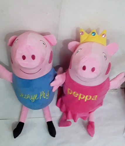 Peppa Pig Y George En Peluche Antialergico C/u S/49