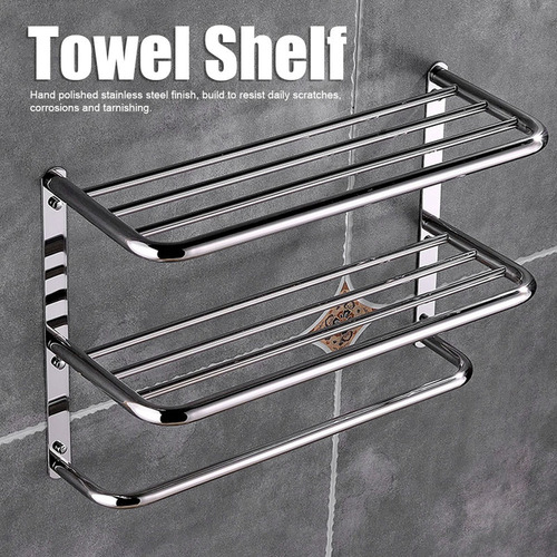 Estante De Baño De Montaje En Pared De 3 Niveles C/toalleros