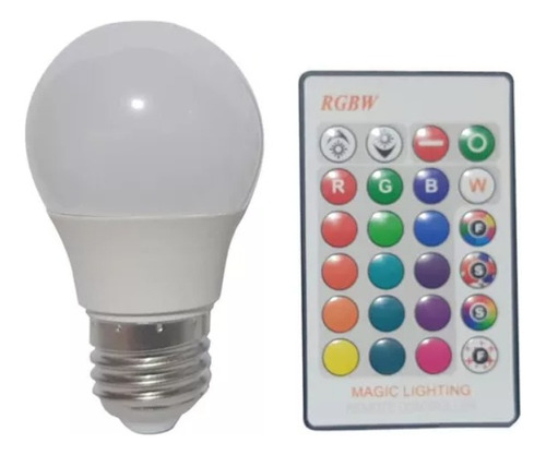 Ampolleta Led E27 Rgb 3wcontrol Remoto Ofertas Claras 100053