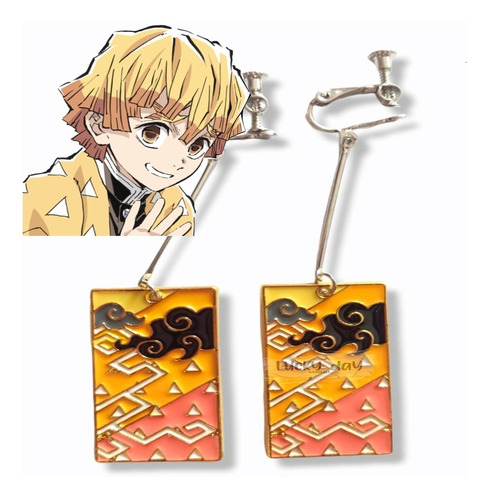 Aretes Clip Zenitsu Agatsuma Demon Slayer Kimetsu No Yaiba