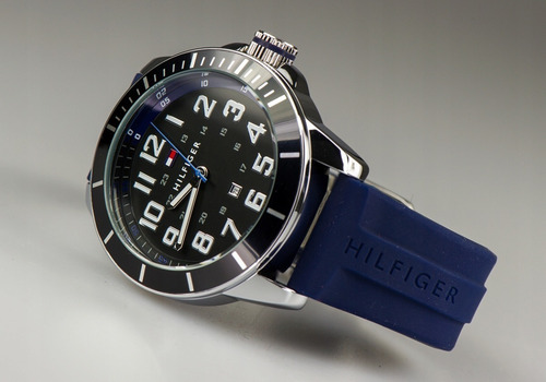 Relógio Masculino Tommy Hilfiger Borracha Azul Original