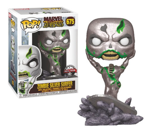 Boneco Funko Pop Marvel Zombies Silver Surfer 675