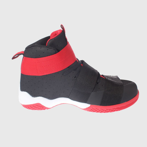 Zapatilla Negro/rojo Vía Franca Art. 81224red