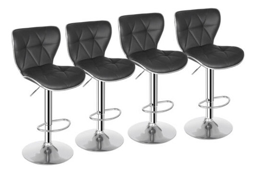 Shell Bar Stools Set Of 4 Adjustable Height Swivel Bar S Bbc