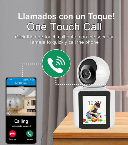 Camara Seguridad Baby Call Monitor Con Videollamada Pantalla