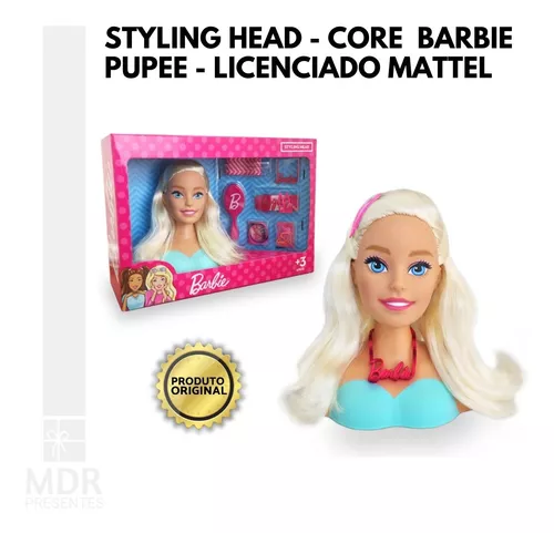 Boneca Barbie Busto Para Pentear e Maquiar Com Acessórios