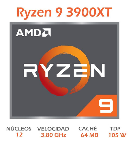 Procesador Amd Ryzen 9 3900xt 3.8 Ghz 12 Core Am4 (Usado)