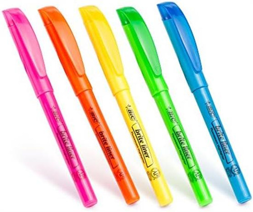 Bic Brite Liner Highlighter, Chisel Tip, Assorted, 50 Count