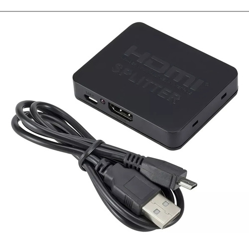 Splitter Hdmi 4k Divisor De Señal Activo 1 A 2 Pantallas Led