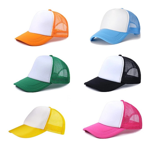 Gorra Trucker Vs Colores Apta Sublimacion Visera  X 1 U.