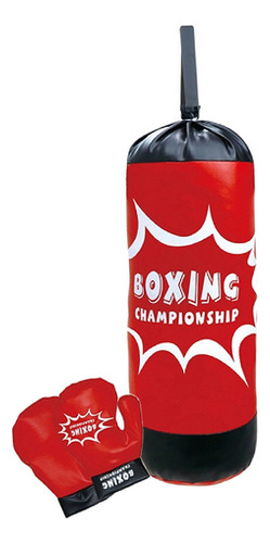 Bolsa De Boxeo Chico Para Niños Con Guantes Boxing Fighter 33cm De Alto