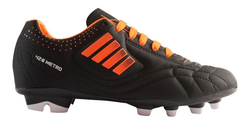 Tenis Futbol Soccer Pasto Modelo 426 Negro / Naranja