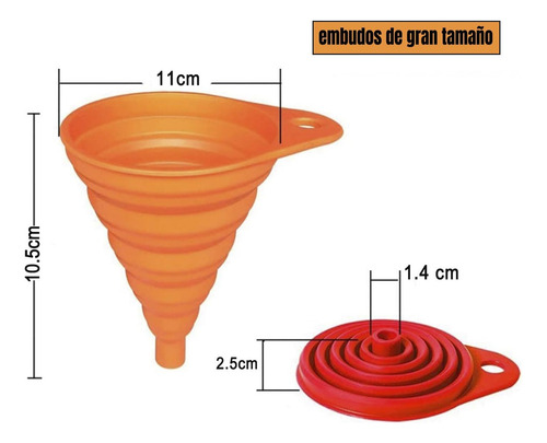 Y Set De Embudo De Cocina 4 Paquete, Pequeños Y Grandes,