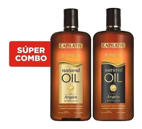 Shampoo Y Acondicionador Natural Oil A. De Argán Capilatis