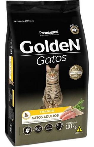 Ração Seca Premier Pet Golden Gatos Adultos Frango 10,1kg