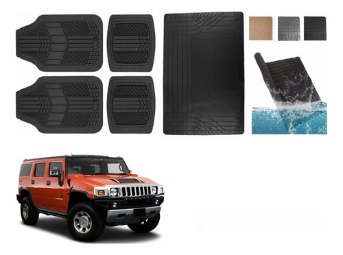 Tapetes Prime 4pz + Cajuela Hummer H2 2003 - 2006 2007 2008 Black