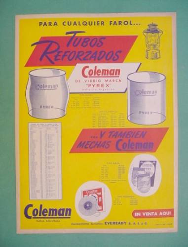 Antigua Publicidad De Tubos Reforzados ¨coleman¨ (Usado)