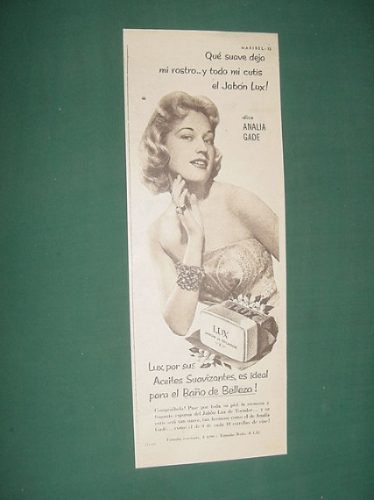 Publicidad Clipping Cine Argentino Analia Gade Jabon Lux