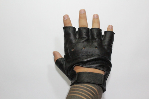 Guantes De Hombre Sin Dedos En Cuero Fabricuero