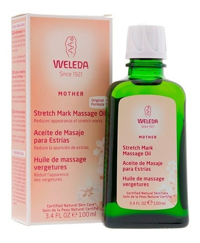 Aceite Natural Masaje Para Estrías Embarazadas Weleda 100 Ml