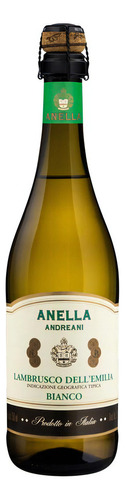 Vinho Italiano Frisante Branco Suave Anella Andreani Lambrusco Dell'Emilia Garrafa 750ml