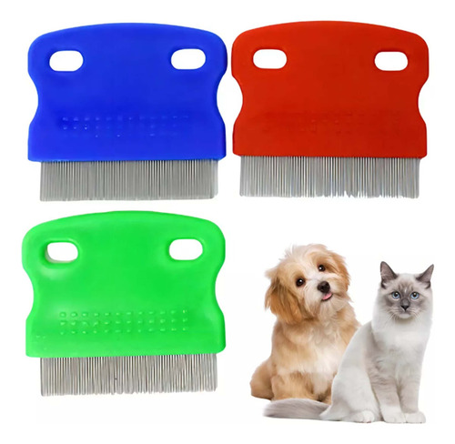 Peine Antipulgas Garrapatas Mascotas Perro Gato Inoxidable