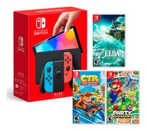 Comprar Consola Switch Oled Neon +zelda Tears+ Ctr+ Mario Superstar