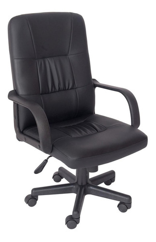 Cadeira de escritório Trevalla TL-CDE-28-1  preta com estofado de poliuretano