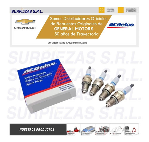 Imagen 4 de 8 de Kit Cables Y Bujias Acdelco Chevrolet Corsa Classic
