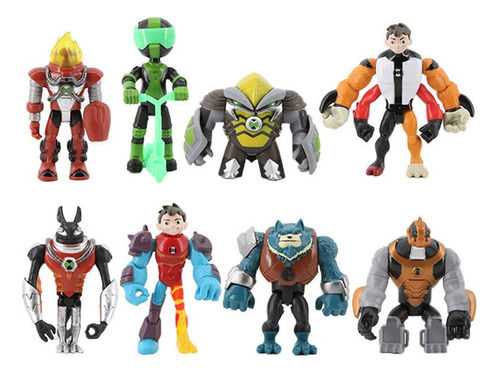 8pcs Ben 10 Hero Hacker Tennyson Four Arms Figura Modelo