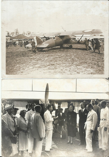 2 Fotos Originales Antiguas De Aviacion