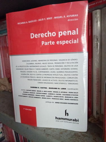 Derecho Penal Parte Especial Basilico, Baez Y Asturias 