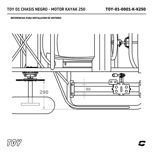 Imagen 9 de 10 de Toy 01 Collino Chasis Tubular Con Motor Kayak 250 En Marcha
